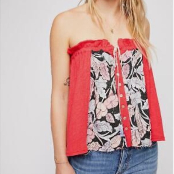 Free People Tops - Free People Sierra Tube Top Pink Red Top Size Medium